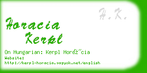 horacia kerpl business card